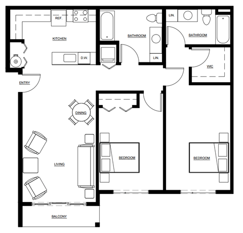a blueprint of a floor plan of a house